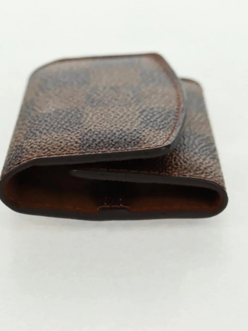 LOUIS VUITTON Damier Ebene Buton De Manchette Fleur Case
